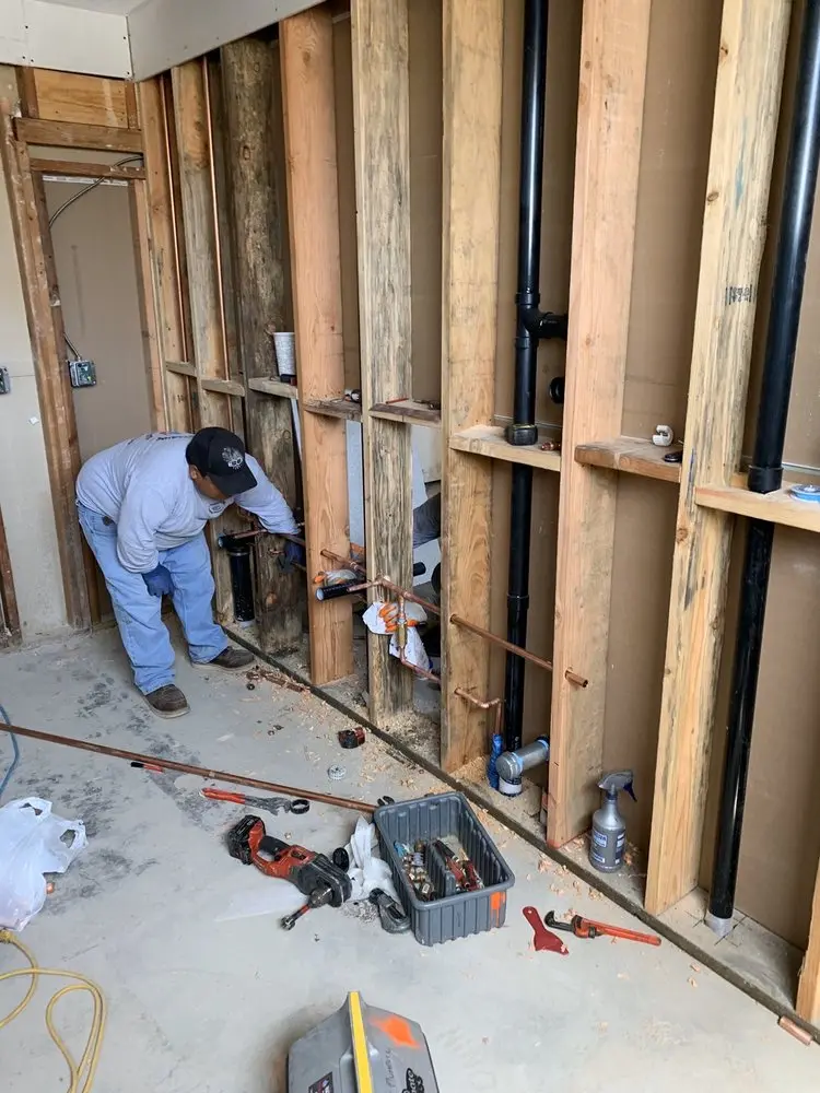 Commercial rough-in plumbing for Gas Line Repair in Brick Store